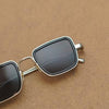 Stylish Square Black And Silver Retro Sunglasses For Men And Women-SunglassesCraft