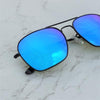 Raees Black And Aqua Mercury Square Sunglasses For Men And Women-SunglassesCraft