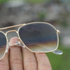 Raees Gold and Orange mercury Square Sunglasses For Men And Women-SunglassesCraft