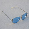 Rectangular Square Silver Blue Sunglasses For Men And Women-SunglassesCraft