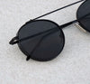 Retro Round Full Black Sunglasses For Men And Women-SunglassesCraft