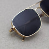 Rectangular Square Gold Black Sunglasses For Men And Women-SunglassesCraft