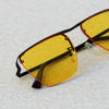 Vintage Square Metal Frame Yellow Sunglasses For Men And Women-SunglassesCraft