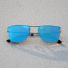 Vintage Square Metal Frame Aqua Blue Sunglasses For Men And Women-SunglassesCraft