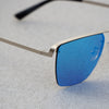 Vintage Square Metal Frame Aqua Blue Sunglasses For Men And Women-SunglassesCraft