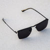 Vintage Square Metal Frame Black Sunglasses For Men And Women-SunglassesCraft