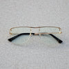 Vintage Square Metal Frame Gold Clear Sunglasses For Men And Women-SunglassesCraft