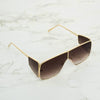 Square Shaded Dark Brown And Gold Sunglasses For Men And Women-SunglassesCraft