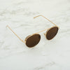 Retro Round Gold Brown Sunglasses For Men And Women-SunglassesCraft