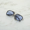 Square Water Blue And Silver Sunglasses For Men And Women-SunglassesCraft