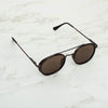 Full Brown S4612 Metal Frame Polarized Round Sunglasses For Men And Women-SunglassesCraft