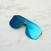 Rectangle Aqua Blue And Black Sunglasses For Men And Women-SunglassesCraft