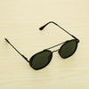 Round Green And Black Sunglasses For Men And Women-SunglassesCraft