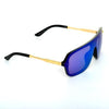 Rectangle Blue And Gold Sunglasses For Men And Women-SunglassesCraft