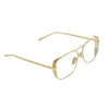 Rectangle Aqua Green And Gold Sunglasses For Men And Women-SunglassesCraft