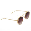 Round Shaded Brown And Gold Sunglasses For Men And Women-SunglassesCraft