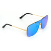 Rectangle Aqua Blue And Gold Sunglasses For Men And Women-SunglassesCraft