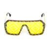 Rectangle Yellow And Gold Sunglasses For Men And Women-SunglassesCraft