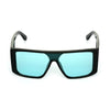 Rectangle Water Blue And Black Sunglasses For Men And Women-SunglassesCraft