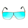 Square Aqua Blue And Black Sunglasses For Men And Women-SunglassesCraft