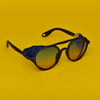 Round Shaded Blue And Black Sunglasses For Men And Women-SunglassesCraft