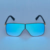 Square Aqua Blue And Black Sunglasses For Men And Women-SunglassesCraft