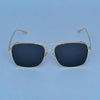 Rectangle Black And Gold Sunglasses For Men And Women-SunglassesCraft