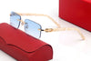 Classic Vintage Rimless Clear Lens Designer Frame High Quality Top Retro Fashion Brand Sunglasses For Men And Women-SunglassesCraft