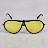 Aviator Shape Black Yellow Vintage Sunglasses For Men And Women-SunglassesCraft