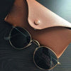 Gold, Black Round Lightweight Comfortable Sunglasses For Men and Women-SunglassesCraft
