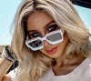 Badshah Oversized White Sunglasses For Men And Women-SunglassesCraft Store