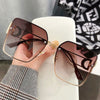 2021 Vintage Rimless Big Square Frame Retro Fashion Sunglasses For Unisex-SunglassesCraft