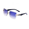 2021 New Vintage Style Rimless Fashion Cat Eye Sunglasses For Men And Women-SunglassesCraft