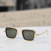 Retro Square Gold Green Sunglasses For Men And Women-SunglassesCraft