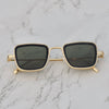 Retro Square Gold Green Sunglasses For Men And Women-SunglassesCraft
