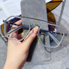 Retro Fashion Metal Frame Clear Lens Sunglasses For Unisex-SunglassesCraft