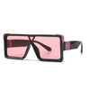 Oversized One Piece Pink Gradient Square Sunglasses For Men And Women-SunglassesCraft