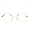 Octagonal Gold Metal Frame Eyewear