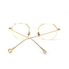 Octagonal Gold Metal Frame Eyewear