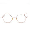 Octagonal Rose Gold Metal Frame Eyewear