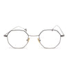 Octagonal Silver Metal Frame Eyewear