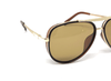 Classic Metal Frame Aviator Brown Sunglasses For Men And Women-SunglassesCraft