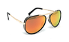 Classic Metal Frame Aviator Orange Mercury Sunglasses For Men And Women-SunglassesCraft