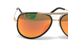 Classic Metal Frame Aviator Orange Mercury Sunglasses For Men And Women-SunglassesCraft