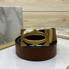 Cross Pattern Casual and Formal Leather Strap Belt -SunglassesCraft