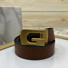 Metal  G-Shape Leather Strap Belt-SunglassesCraft