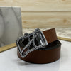 H-Pattern Leather Strap Belt For Men-SunglassesCraft