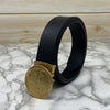 Vintage Round Buckle Belt With Leather Strap-SunglassesCraft