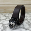 Two Tone Metal Round GG Leather Strap Belt-SunglassesCraft