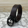 Two Tone Metal Round GG Leather Strap Belt-SunglassesCraft